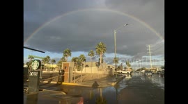Majestic rainbow seen in skies of Hermosillo, Mexico