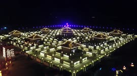 The Jiuqu Yellow River Lantern Array In Zhangye, China