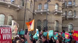 Teachers strike in London, UK