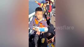 Couple help son squeeze seagull into plastic bottle sparking outrage in China