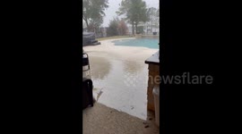 Tornado brings floods in Houston, TX, USA