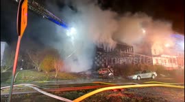 Devastating 2nd Alarm Building fire with Collapse on Railroad Street, Locust Gap, Pennsylvania