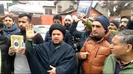 Muslim protesters gather in Indian Kashmir’s capital in Srinagar over burning of Quran in Sweden