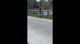 Quackers & Meg on a run