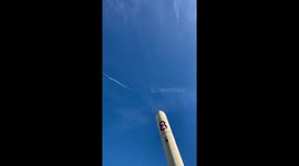 Pop! The moment the Chinese spy balloon is shot down over Myrtle Beach