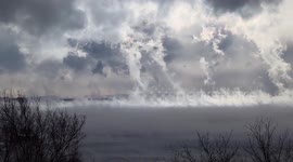 Cold front brings Arctic air to New England, causing 'steam devils' over lake in Burlington, Vermont