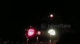 Colorful Firework Display in India . Firework Display Background . Amazing beautiful colorful fireworks