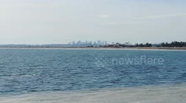 Boston Thawing Out From February Deep Freeze - Slushy Salt Water and Ice