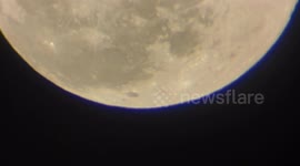 Close-up footage from Texas showcases Snow Moon in all it's glory