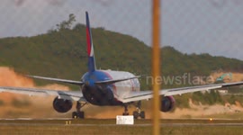 Plane engine explodes in fireball with 309 passengers onboard bound for Russia