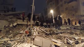 Buildings reduced to piles of rubble as magnitude 7.8 earthquake hits Turkey