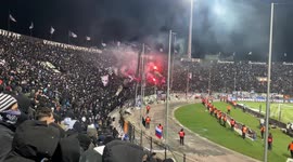 Russian flag spotted at PAOK stadium, a club whose owner is sympathetic to Putin