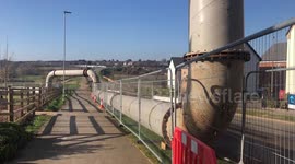 Residents living next to huge sewage pipe say they are woken by the sounds of POOS being flushed away