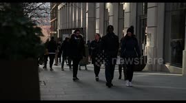 Multiple People Walking Between Coals Yard and Kings Cross, London, United Kingdom