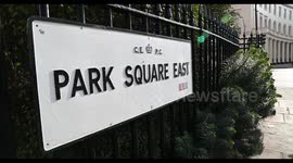 The beautiful road within Central London near Regents Park of Park Square East NW1