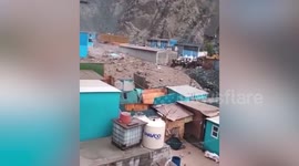 Peru landslides: Mud crushes wooden homes