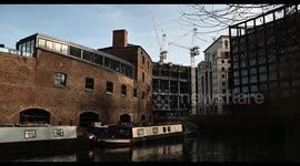 Looking over the upcoming Google Headquarters within London from the Camley Natural Park, London, United Kingdom