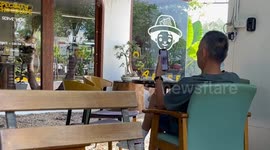 Busted! Pervert caught taking secret pictures of girl posing in short skirt