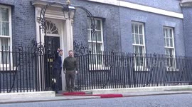 Ukrainian leader Zelenksky arrives at 10 Downing Street in London