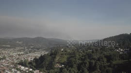 Incendios forestales Chile, Región del Biobío, desde Ciudad de Concepción.