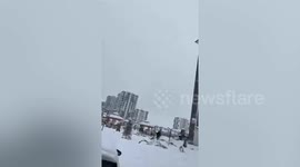 Newly built 'earthquake resistant' apartment block collapses in Turkey earthquake