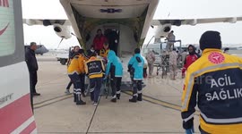 Air Force Transports Injured From Earthquake Zone To Capital Ankara, Turkey