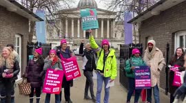 University strike picket outside University College London