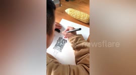 Talented Chinese boy draws his dream castles in vegetable outlines