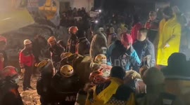 Woman rescued after being trapped 69 hours under rubble in Sanliurfa, Turkey