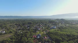 Beautiful landscape in Jamaica shot in the morning 300 feet in the air