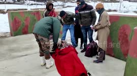 Indian army, air force officials evacuate pregnant woman in critical condition amid severe weather conditions in northern India
