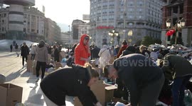 Macedonians donate goods for victims of Turkey earthquake in Skopje