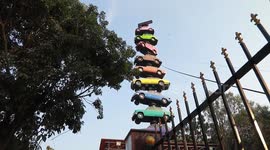 Vintage cars stacked one upon another has become a new tourist hotspot in Southern India