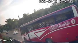 Terrified passengers flee from bus after 'gunman shoots two people'