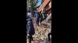 A girl was rescued from the rubble of a building in Turkey during an earthquake