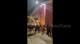 Music and dances at demonstration in Puno, Peru