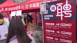 Job Seekers Attend A Job Fair in Yichang, China
