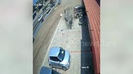 Speeding car overturns, hits another vehicle
