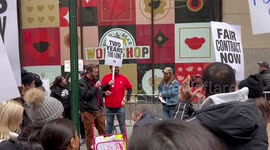 Speech by union official at journalists rally in New York, USA