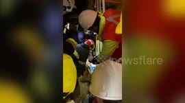 Applause and cheers as 3-year-old emerges from rubble in Hatay, Turkey