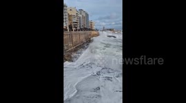 Malta: Waves Rage As Storm Helios Brings Gale-Force Winds
