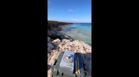 Outdoor pottery on a cliff with the clearest water on earth!