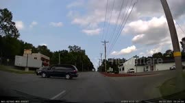 Accident: Car Runs a Red Light and Sideswipes Jeep