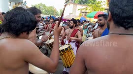 Sitalsasthi celebrations in Sambalpur Odisha . The Famous Festival Of Sambalpur. Drummers from a South Indian