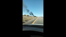 Semi on fire