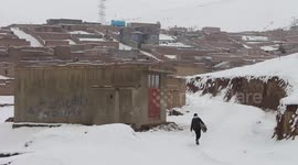 Heavy snowfall hits Kabul, Afghanistan