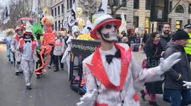 Supporters of Julian Assange organise Night Carnival in London, opposing extradition