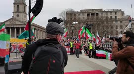Thousands of Iranian Protest rally, uprising against The unIslamic Regime of Iran's London, UK