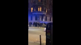 Italian Riot Police Clashes with Anarchist Protesters in Front of Bocconi University