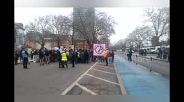 Protesters from both for and against Drag Queen Story Hour clash